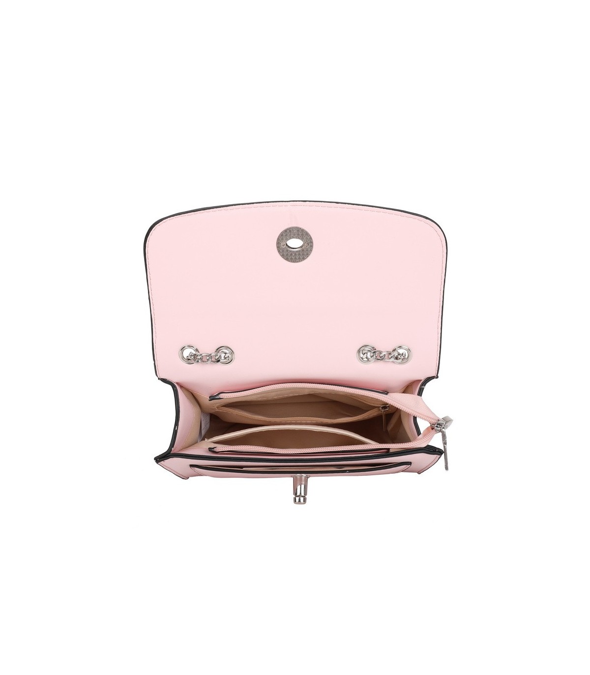 T11778 - Bolso bandolera rectangular pequeño con patrón y cierre de pestillo
