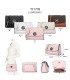 T11778 - Bolso bandolera rectangular pequeño con patrón y cierre de pestillo