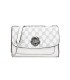T11778 - Bolso bandolera rectangular pequeño con patrón y cierre de pestillo