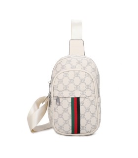 T11773 - Mochila bandolera con patrón y doble compartimento
