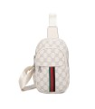 T11773 - Mochila bandolera con patrón y doble compartimento