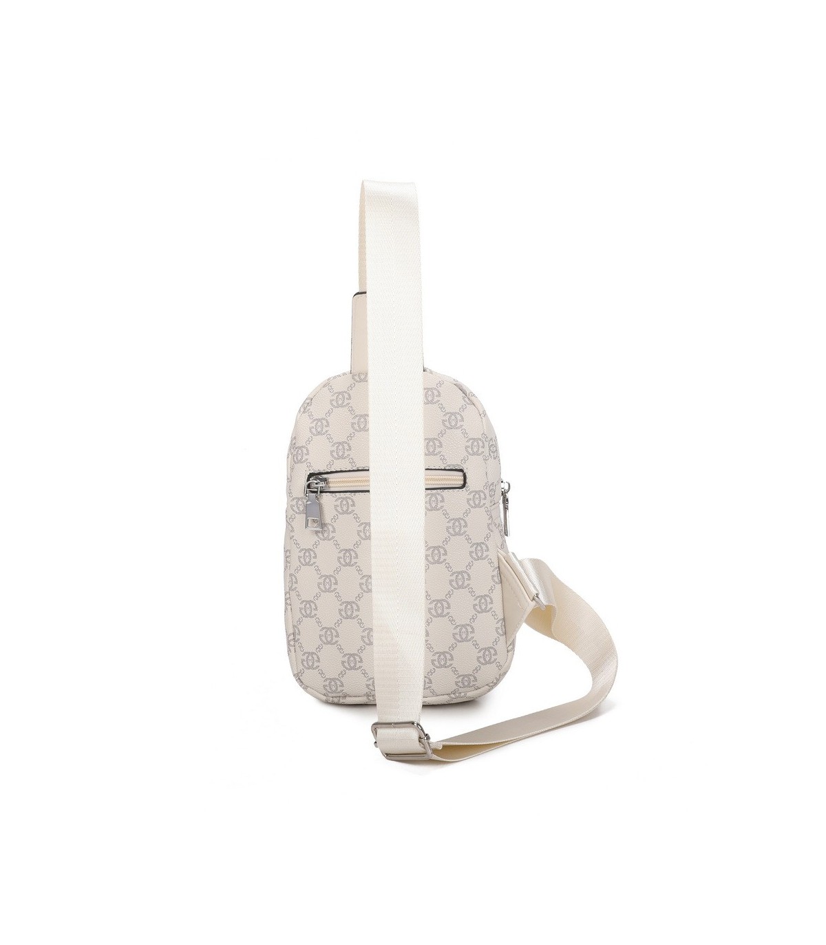T11773 - Mochila bandolera con patrón y doble compartimento