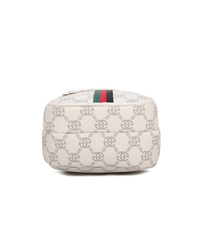 T11773 - Mochila bandolera con patrón y doble compartimento