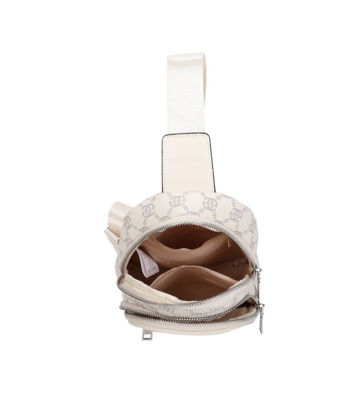 T11773 - Mochila bandolera con patrón y doble compartimento