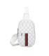 T11773 - Mochila bandolera con patrón y doble compartimento