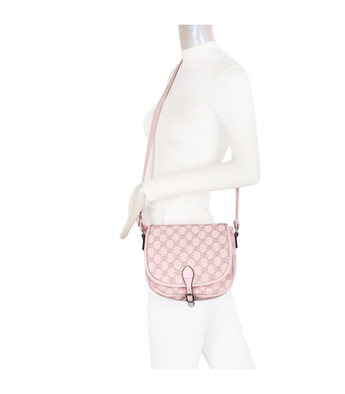 T11779 - Bolso con cierre de botón y varios compartimentos