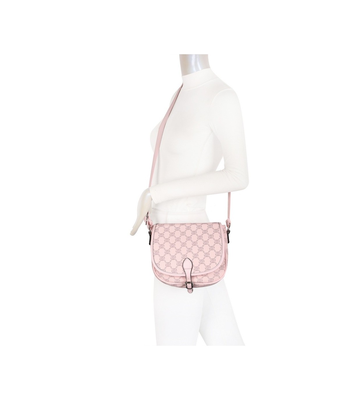 T11779 - Bolso con cierre de botón y varios compartimentos