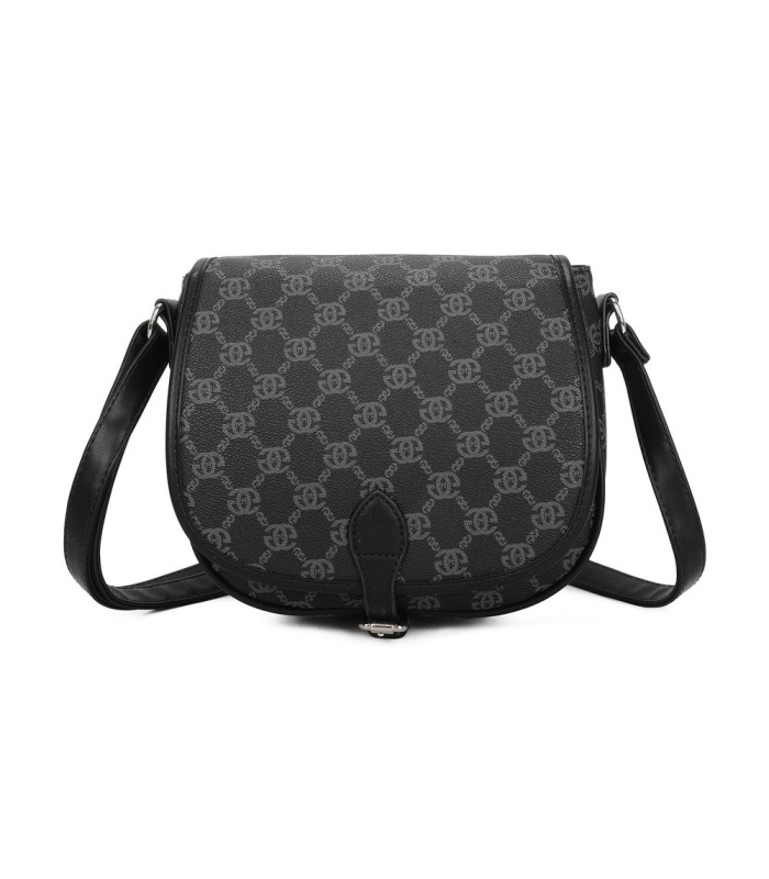 T11779 - Bolso con cierre de botón y varios compartimentos