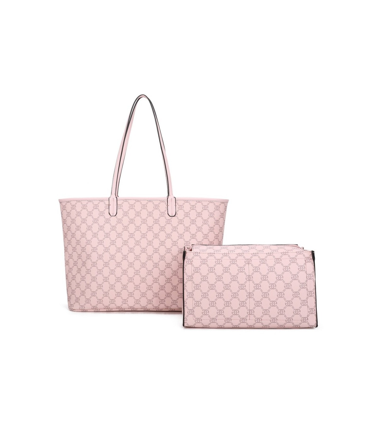 T11781 - Bolso grande para hombro gran espacio con neceser a juego
