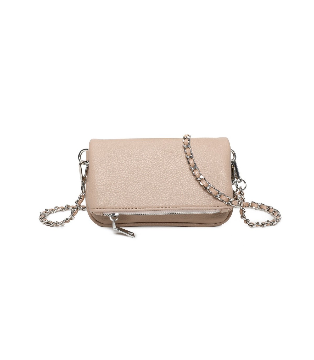 T11813 - Bolso de mano con bandolera y bolsillo frontal