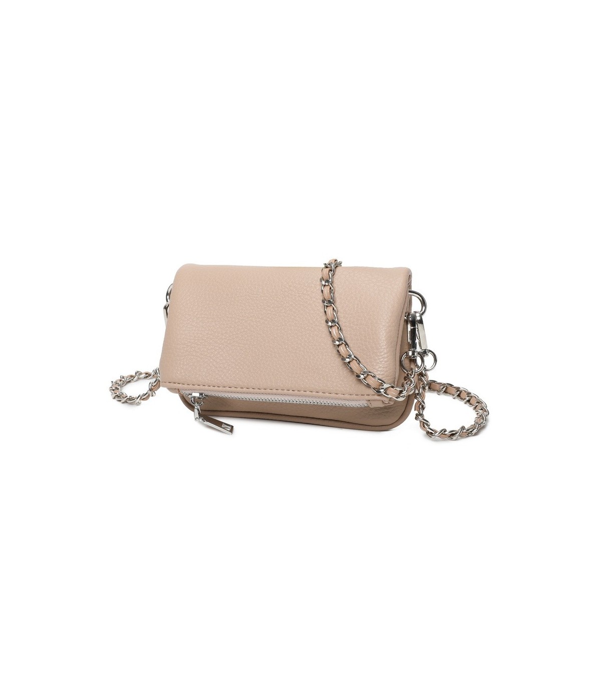 T11813 - Bolso de mano con bandolera y bolsillo frontal