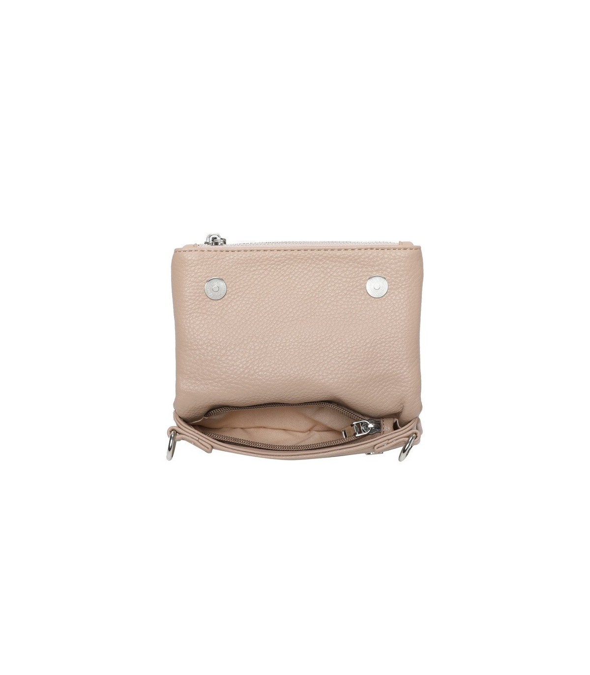 T11813 - Bolso de mano con bandolera y bolsillo frontal