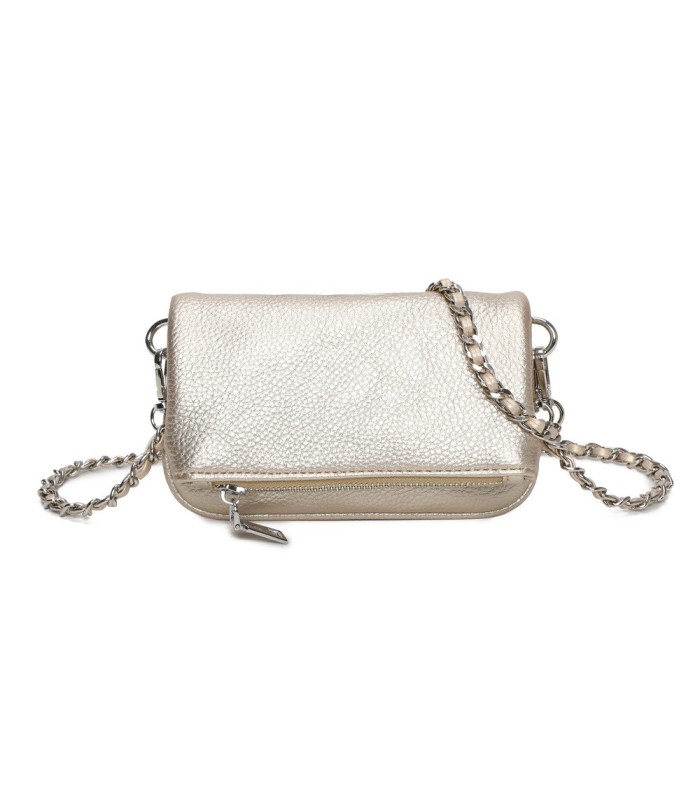 T11813 - Bolso de mano con bandolera y bolsillo frontal