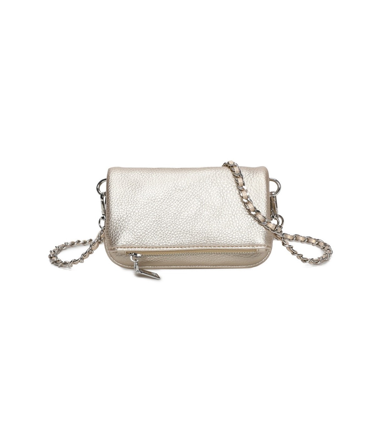 T11813 - Bolso de mano con bandolera y bolsillo frontal