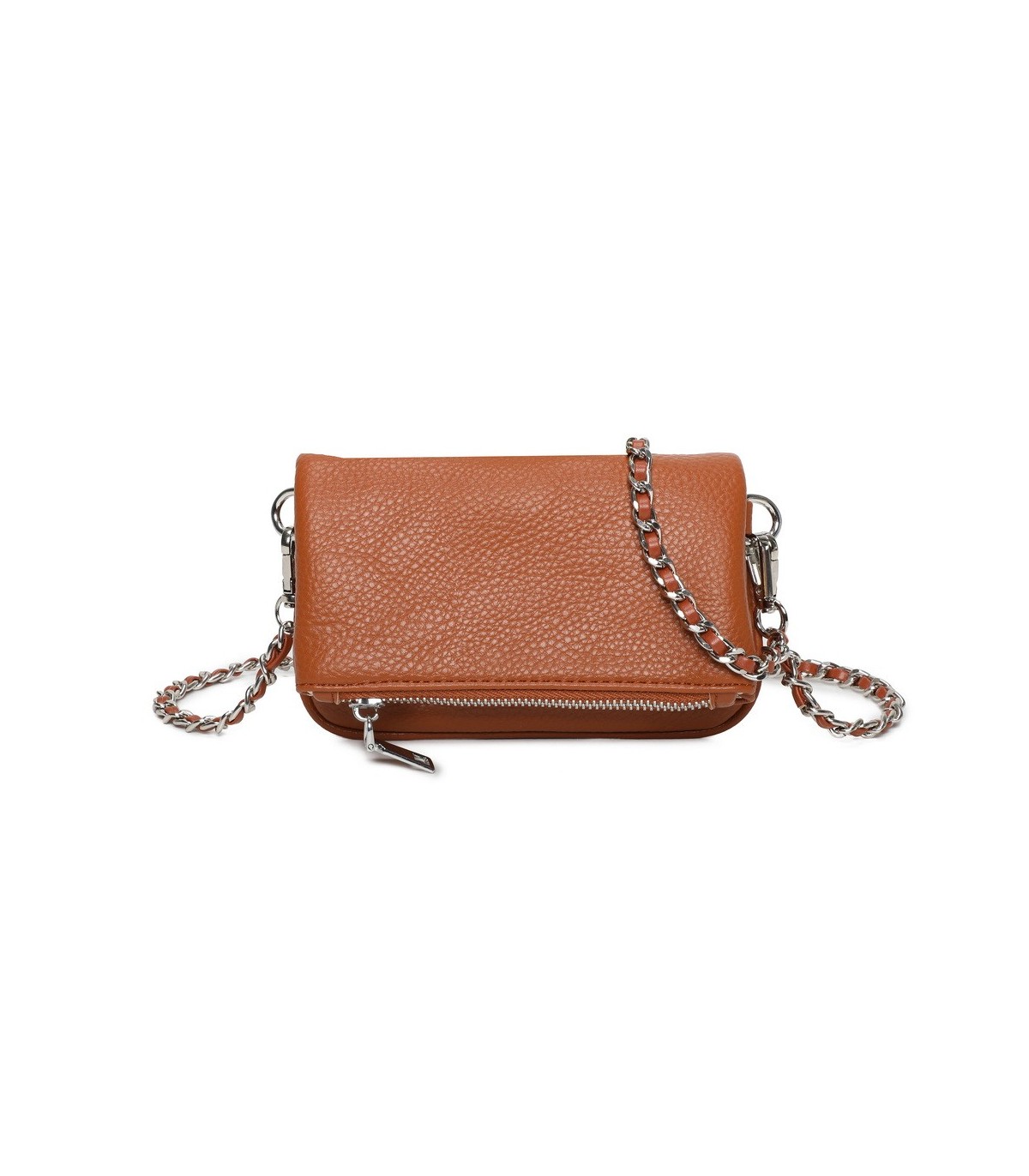 T11813 - Bolso de mano con bandolera y bolsillo frontal