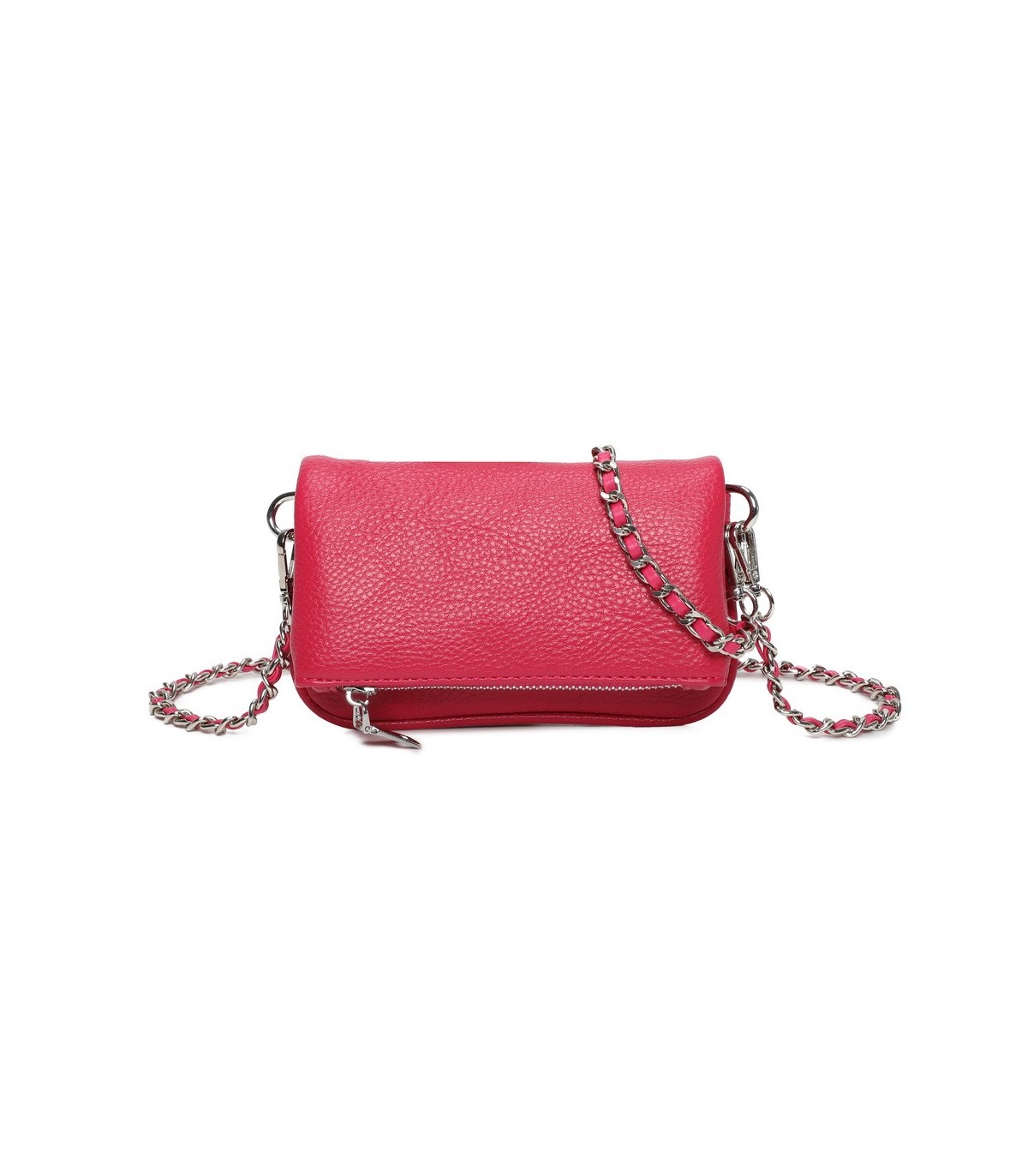 T11813 - Bolso de mano con bandolera y bolsillo frontal