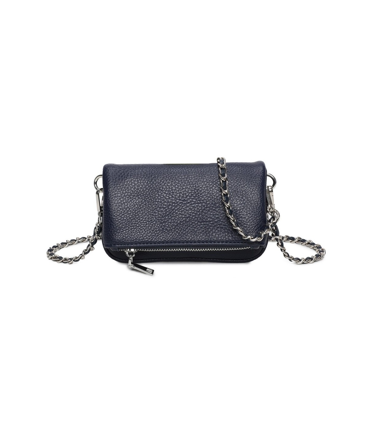 T11813 - Bolso de mano con bandolera y bolsillo frontal