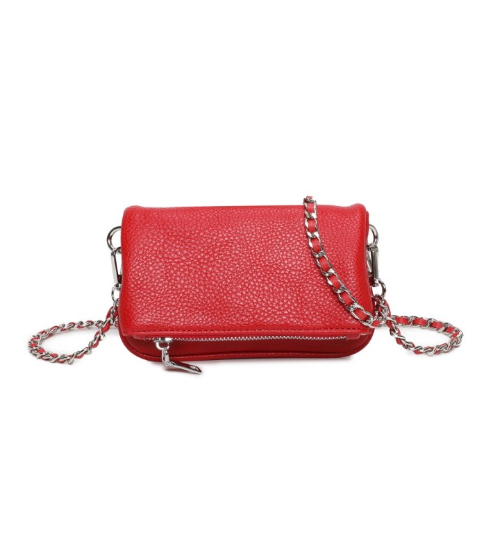 T11813 - Bolso de mano con bandolera y bolsillo frontal