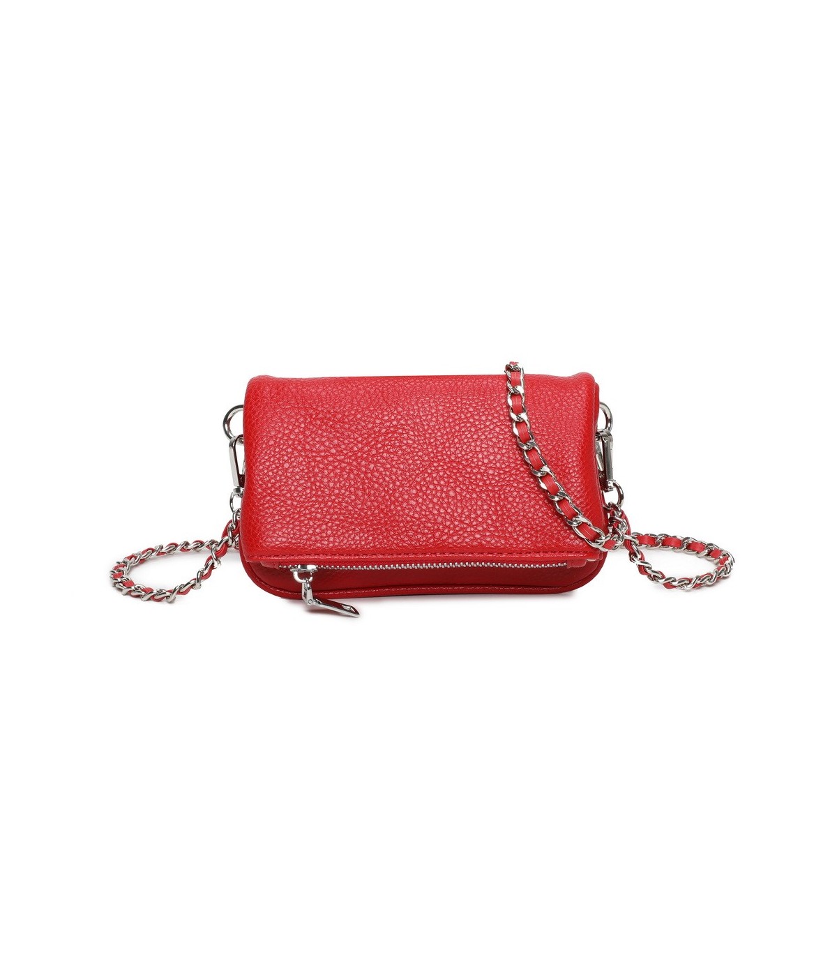 T11813 - Bolso de mano con bandolera y bolsillo frontal