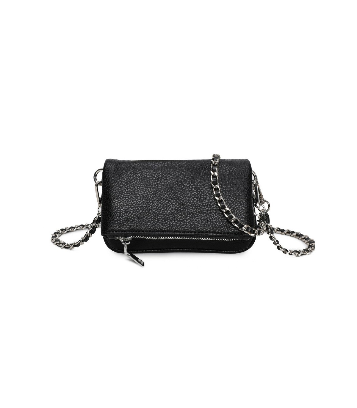 T11813 - Bolso de mano con bandolera y bolsillo frontal