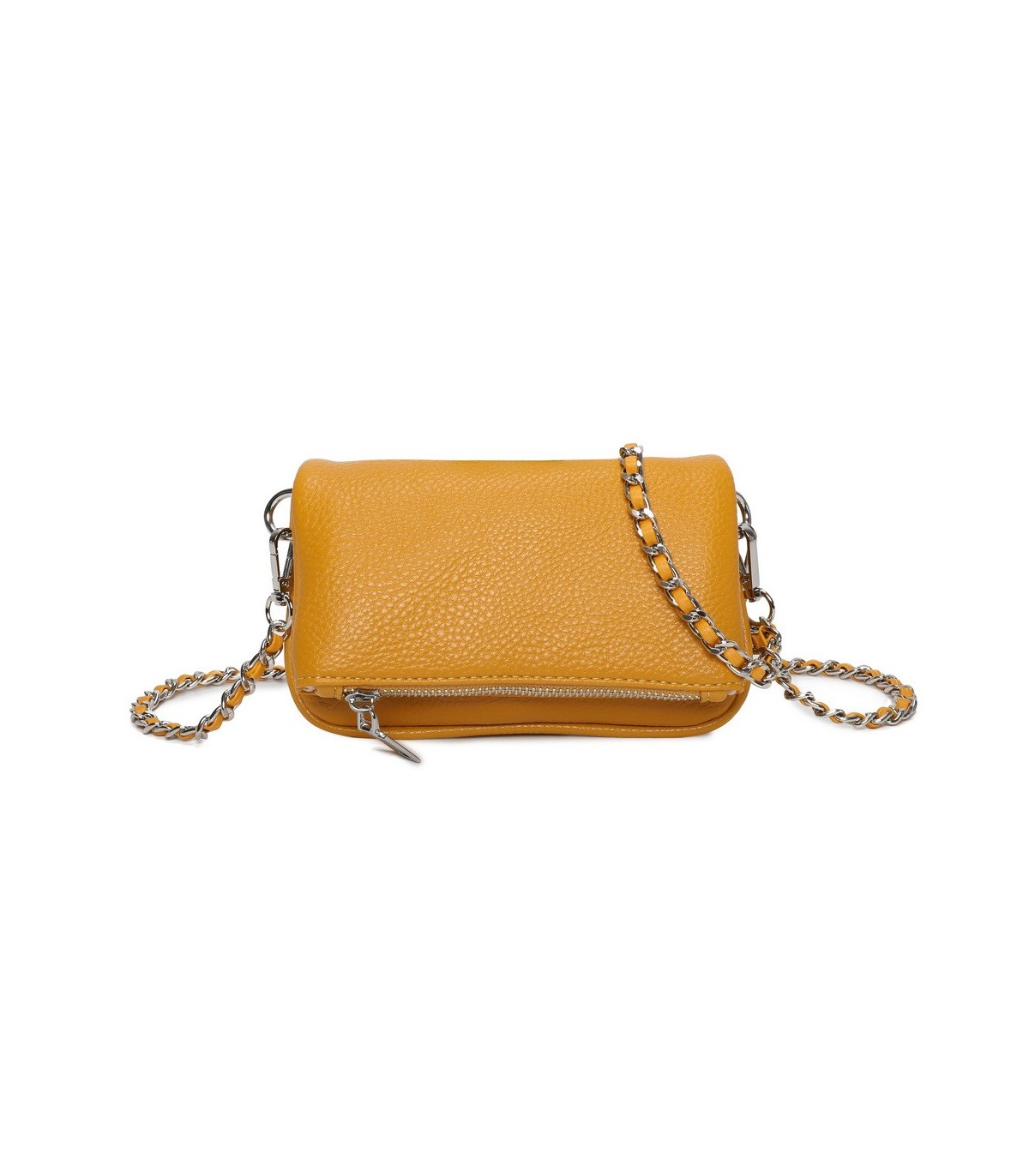 T11813 - Bolso de mano con bandolera y bolsillo frontal