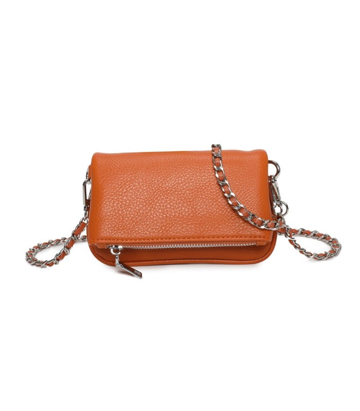 T11813 - Bolso de mano con bandolera y bolsillo frontal