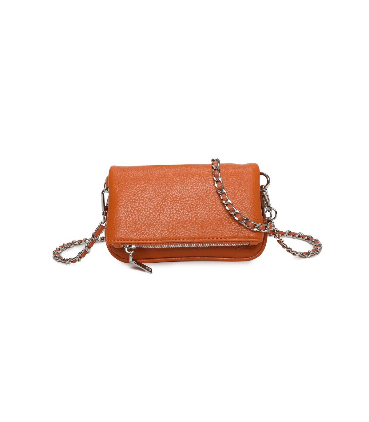 T11813 - Bolso de mano con bandolera y bolsillo frontal