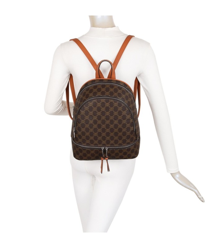 T11795 - Mochila con dos compartimentos y bolsillo trasero antirrobo