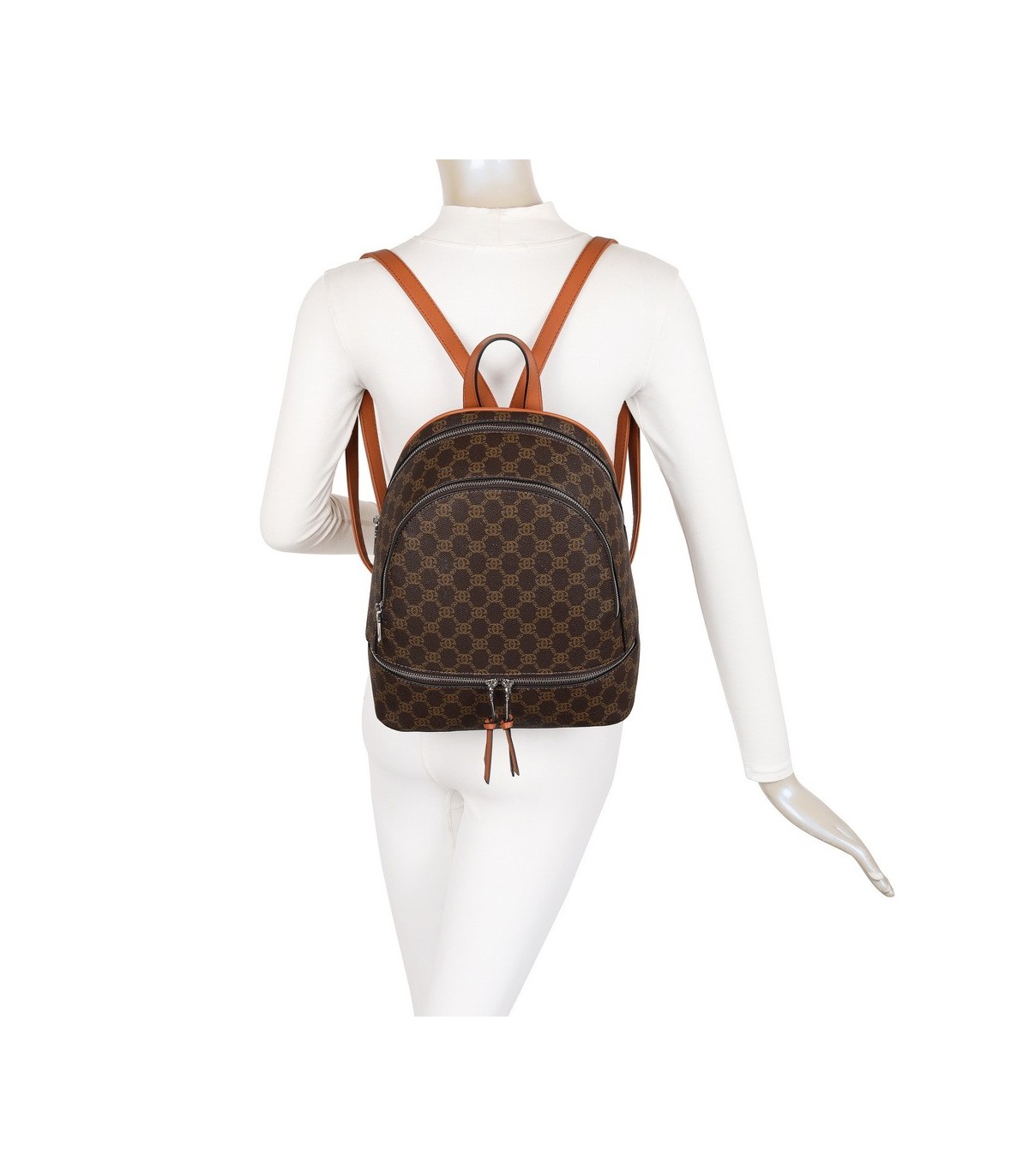 T11795 - Mochila con dos compartimentos y bolsillo trasero antirrobo