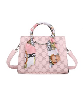 T11815 - Bolso de mano con bandolera y pañuelo decorativo