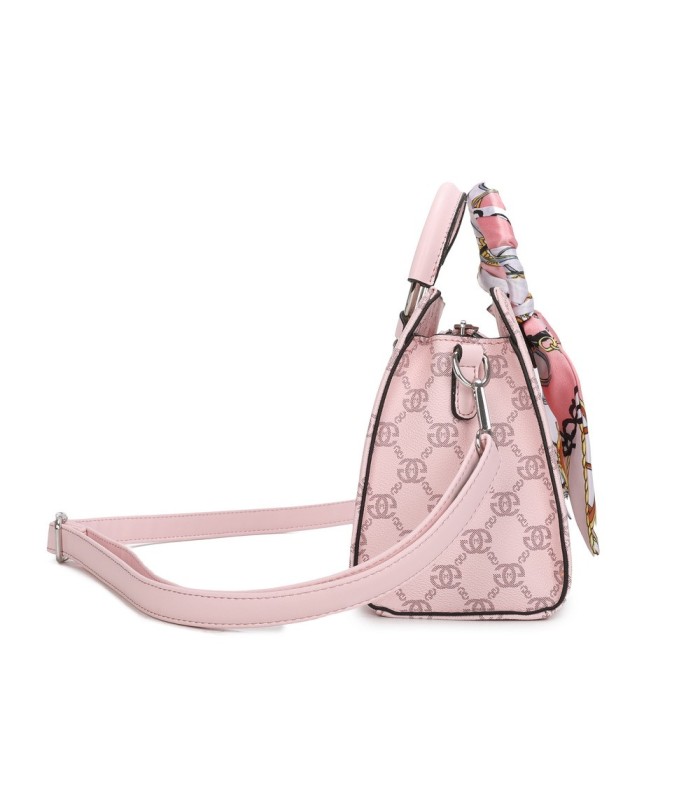 T11815 - Bolso de mano con bandolera y pañuelo decorativo