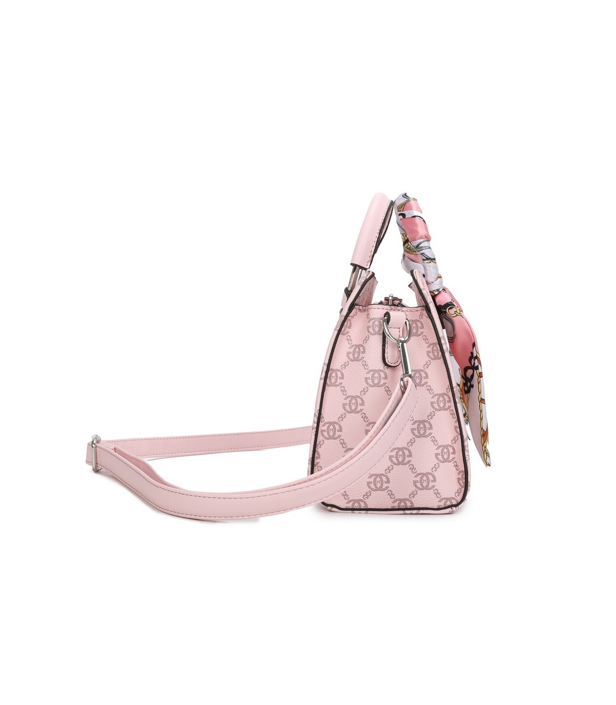 T11815 - Bolso de mano con bandolera y pañuelo decorativo