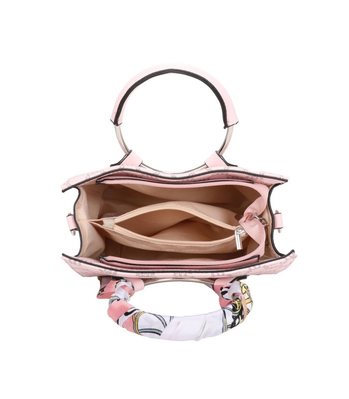 T11815 - Bolso de mano con bandolera y pañuelo decorativo