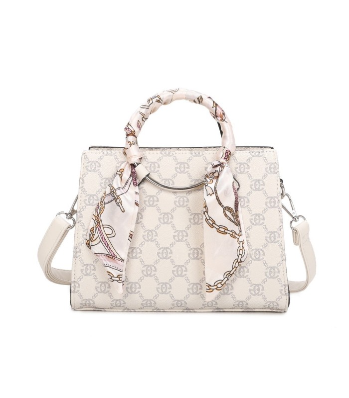 T11815 - Bolso de mano con bandolera y pañuelo decorativo