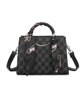 T11815 - Bolso de mano con bandolera y pañuelo decorativo