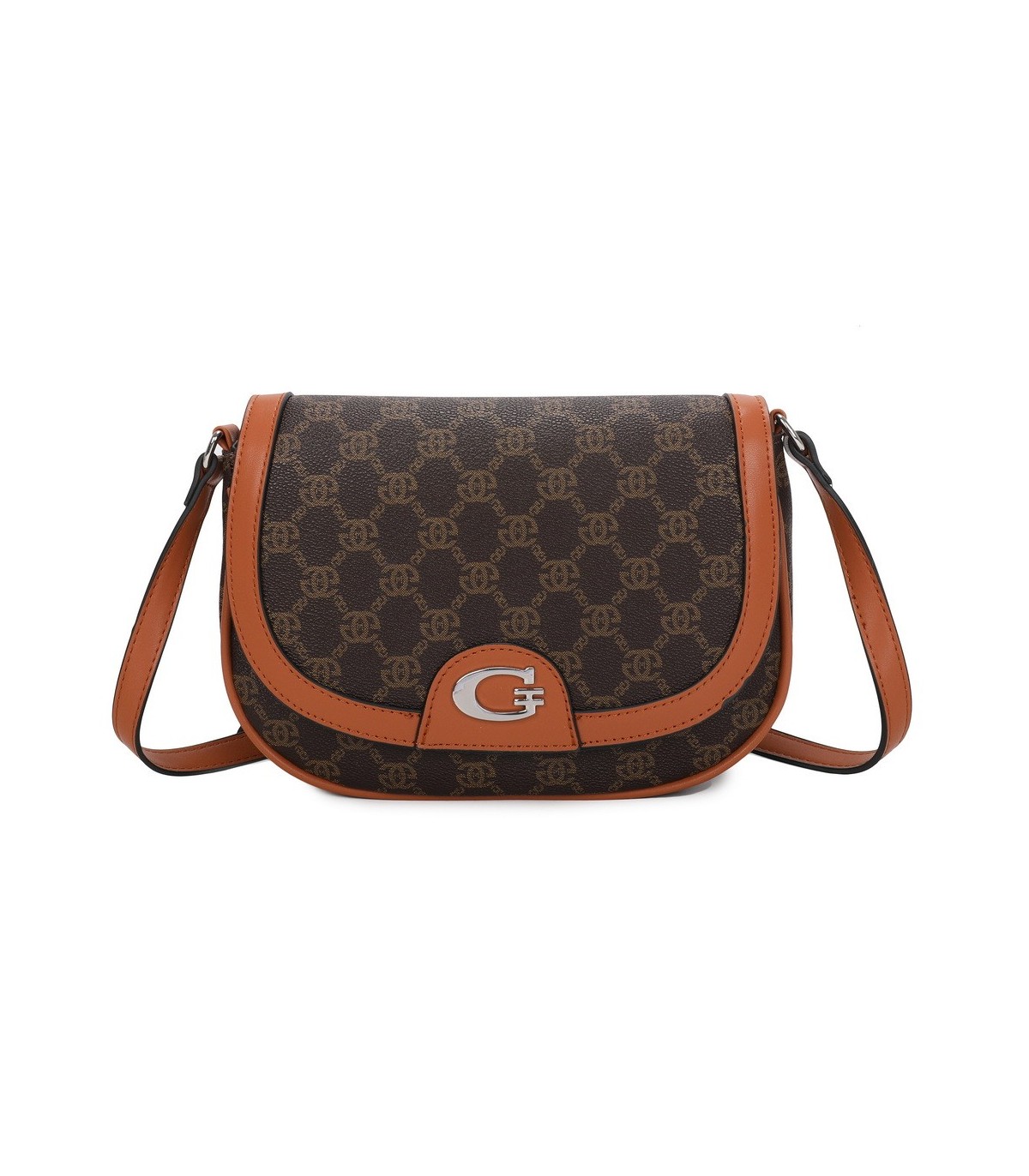 T11776 - Bolso bandolera con G de cierre imantado