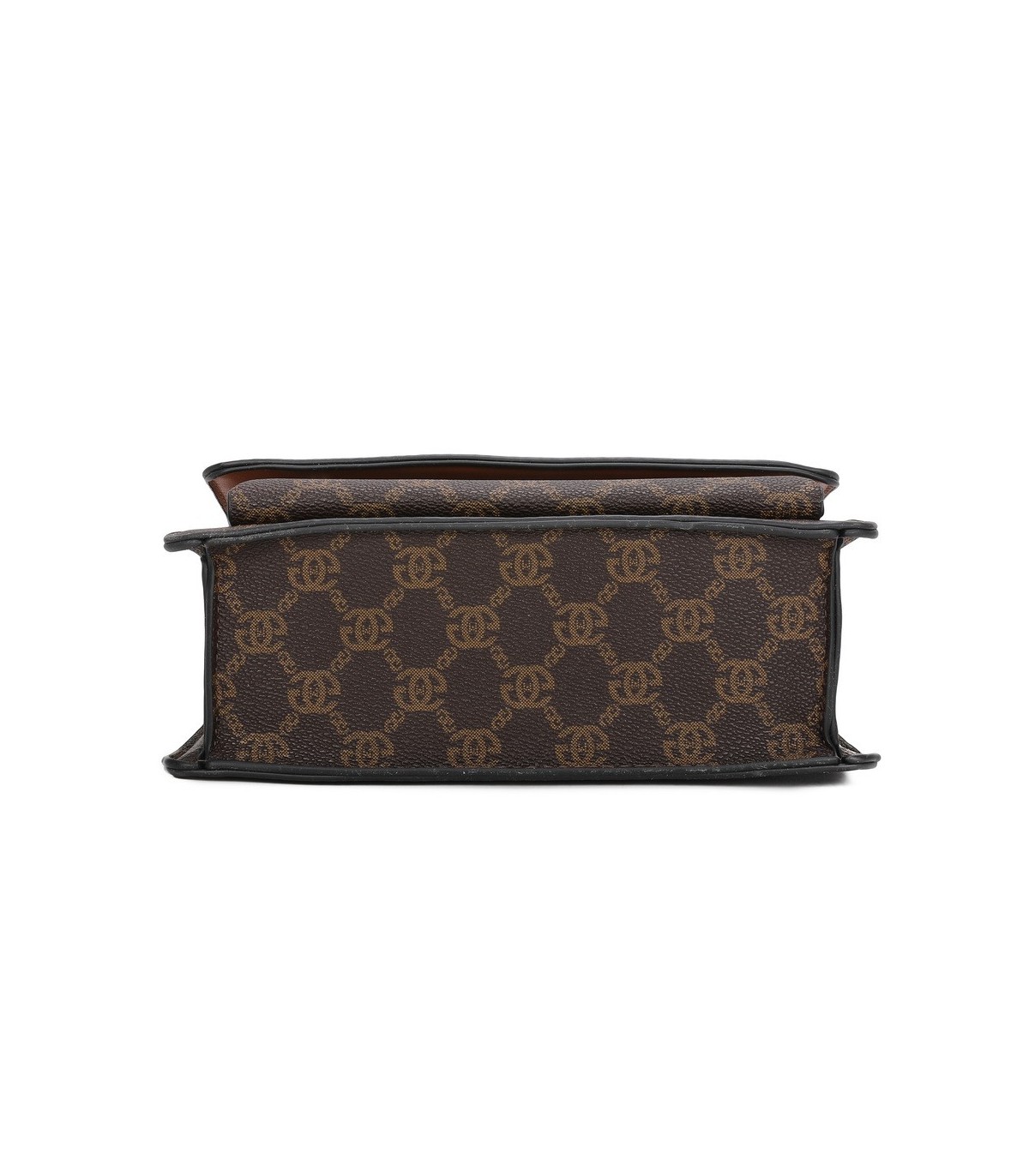 T11793 - Bolso rectangular con bandolera y G metálica