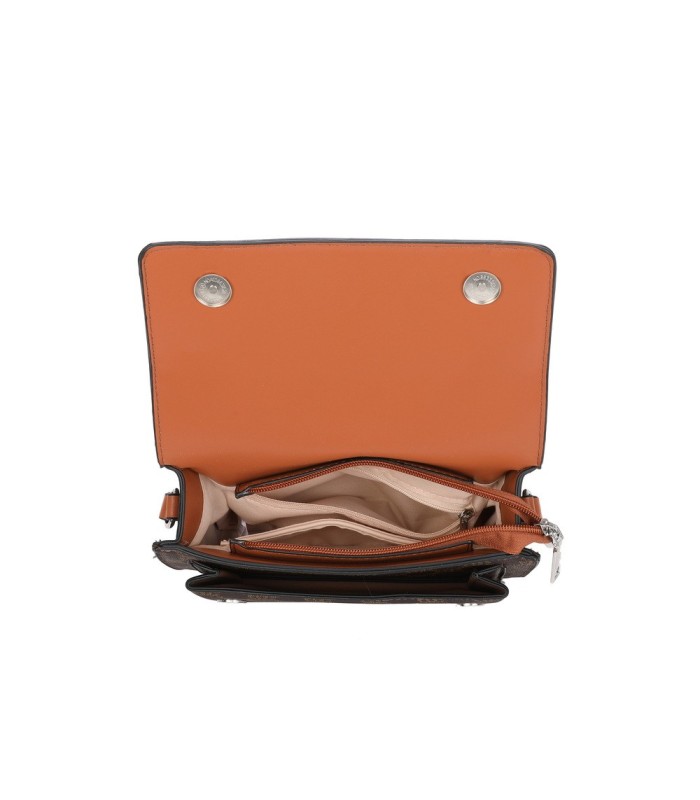 T11793 - Bolso rectangular con bandolera y G metálica