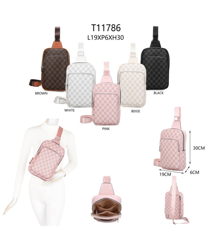 T11786 - Mochila con bolsillo frontal y trasero antirrobo