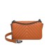 T11816 - Bolso de cadena oscura con cierre imantado y textura rayada