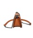 T11816 - Bolso de cadena oscura con cierre imantado y textura rayada