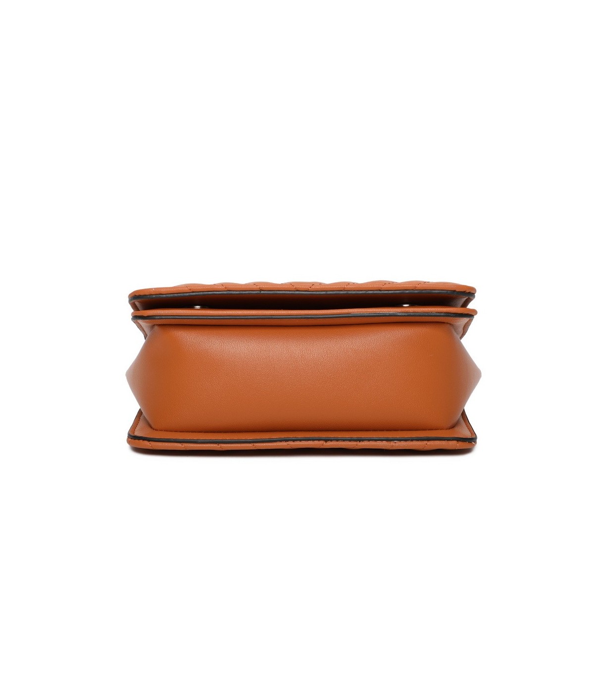T11816 - Bolso de cadena oscura con cierre imantado y textura rayada