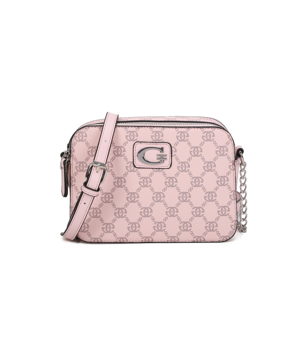 T11777 - Bolso bandolera con G y dos compartimentos