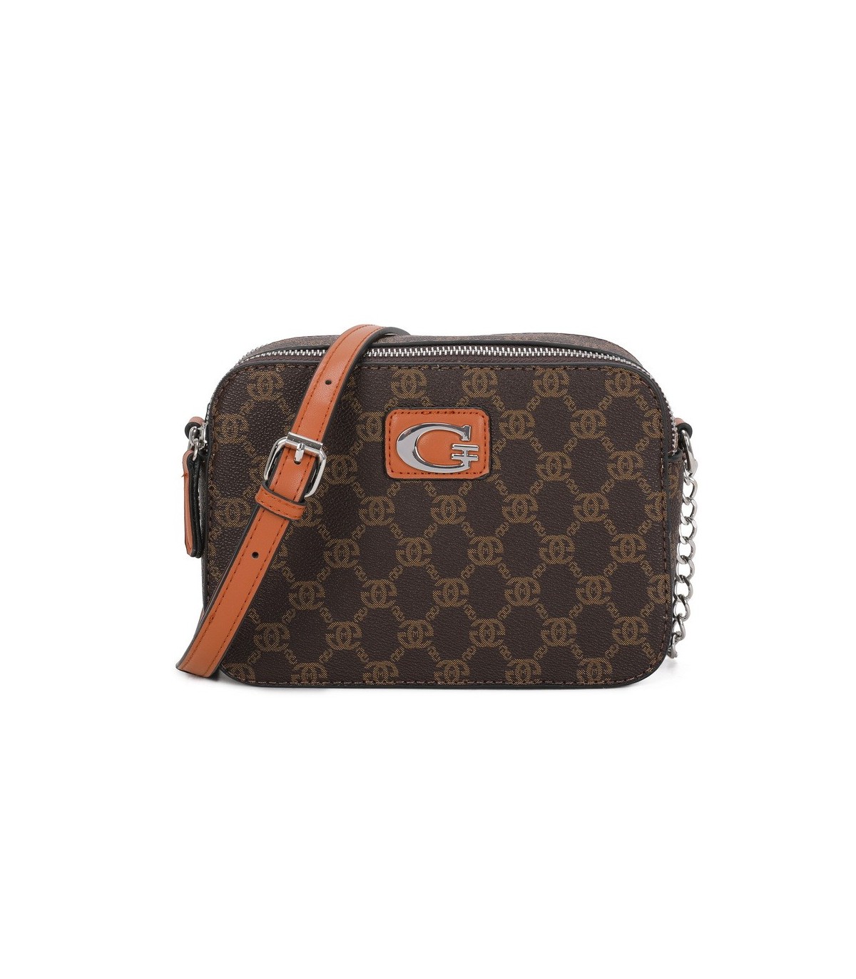 T11777 - Bolso bandolera con G y dos compartimentos