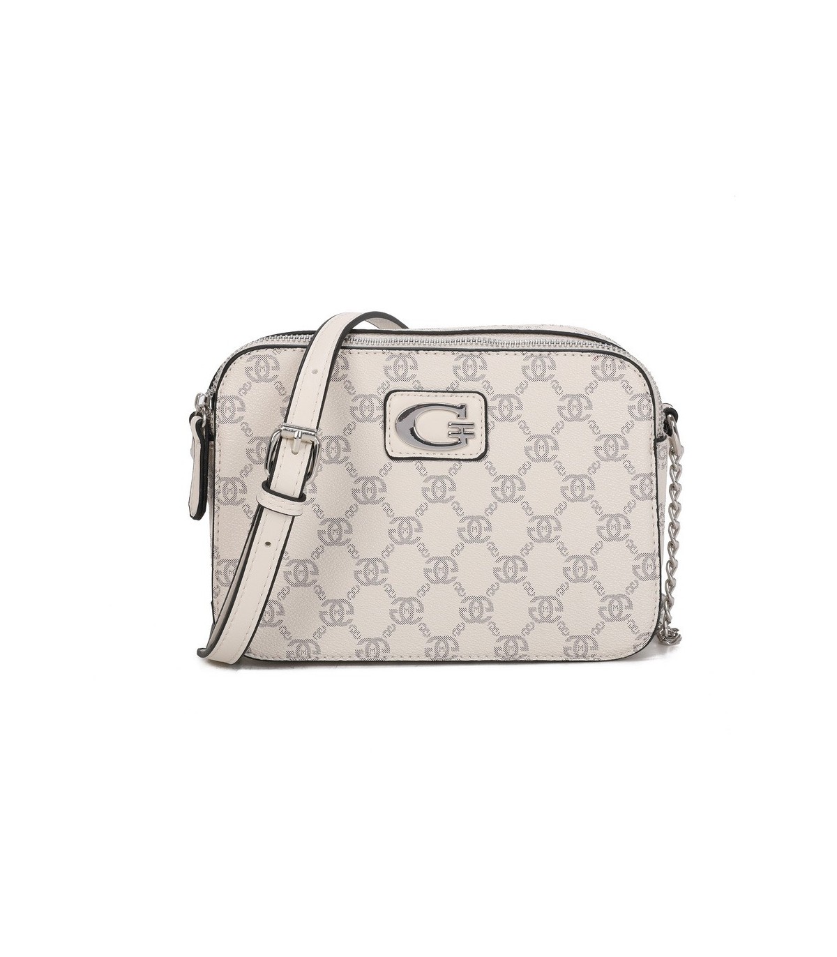 T11777 - Bolso bandolera con G y dos compartimentos