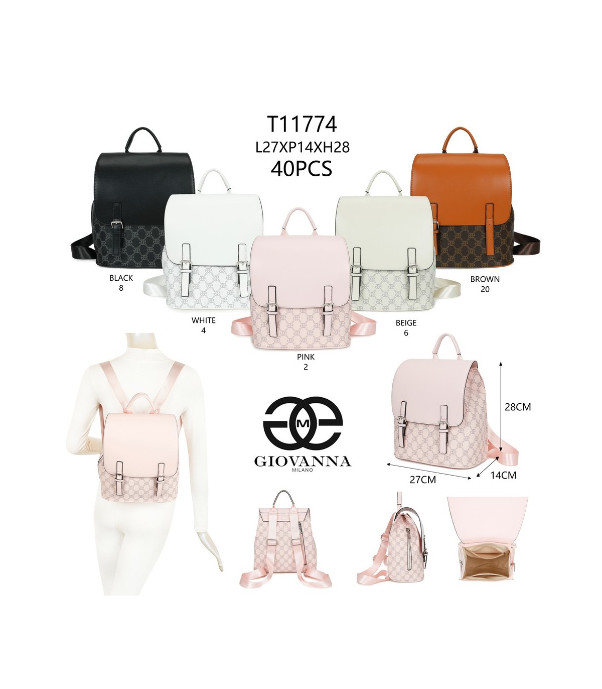 T11774 - Mochila con apertura superior