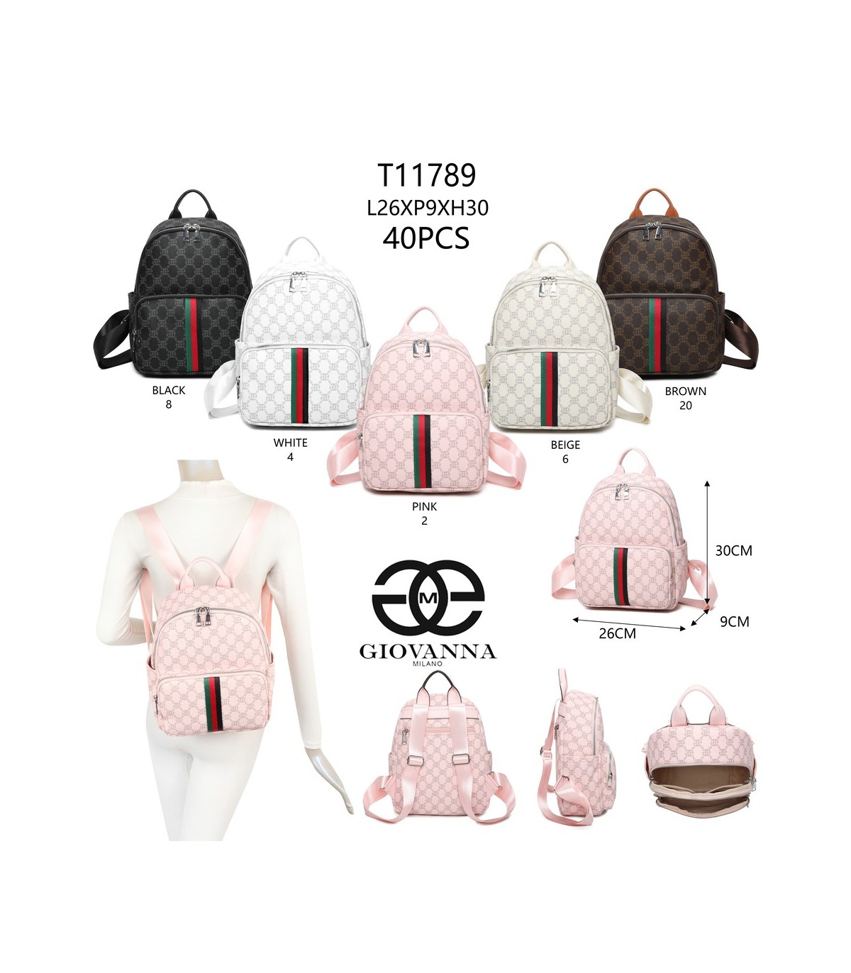 T11789 - Mochila con  bolsillos laterales
