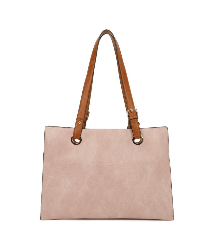T11708 - Bolso bandolera con 3 compartimentos y monedero a juego