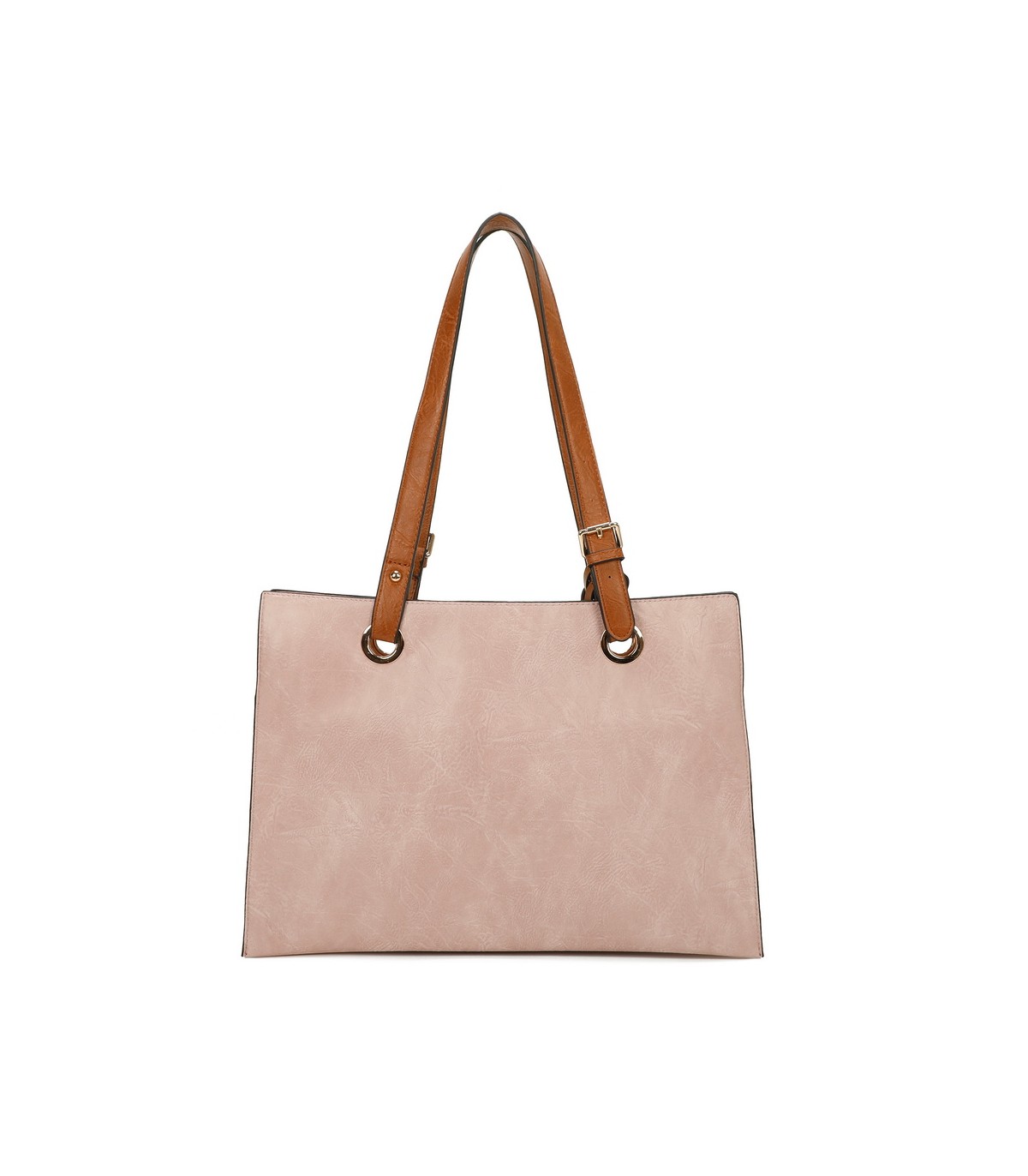 T11708 - Bolso bandolera con 3 compartimentos y monedero a juego
