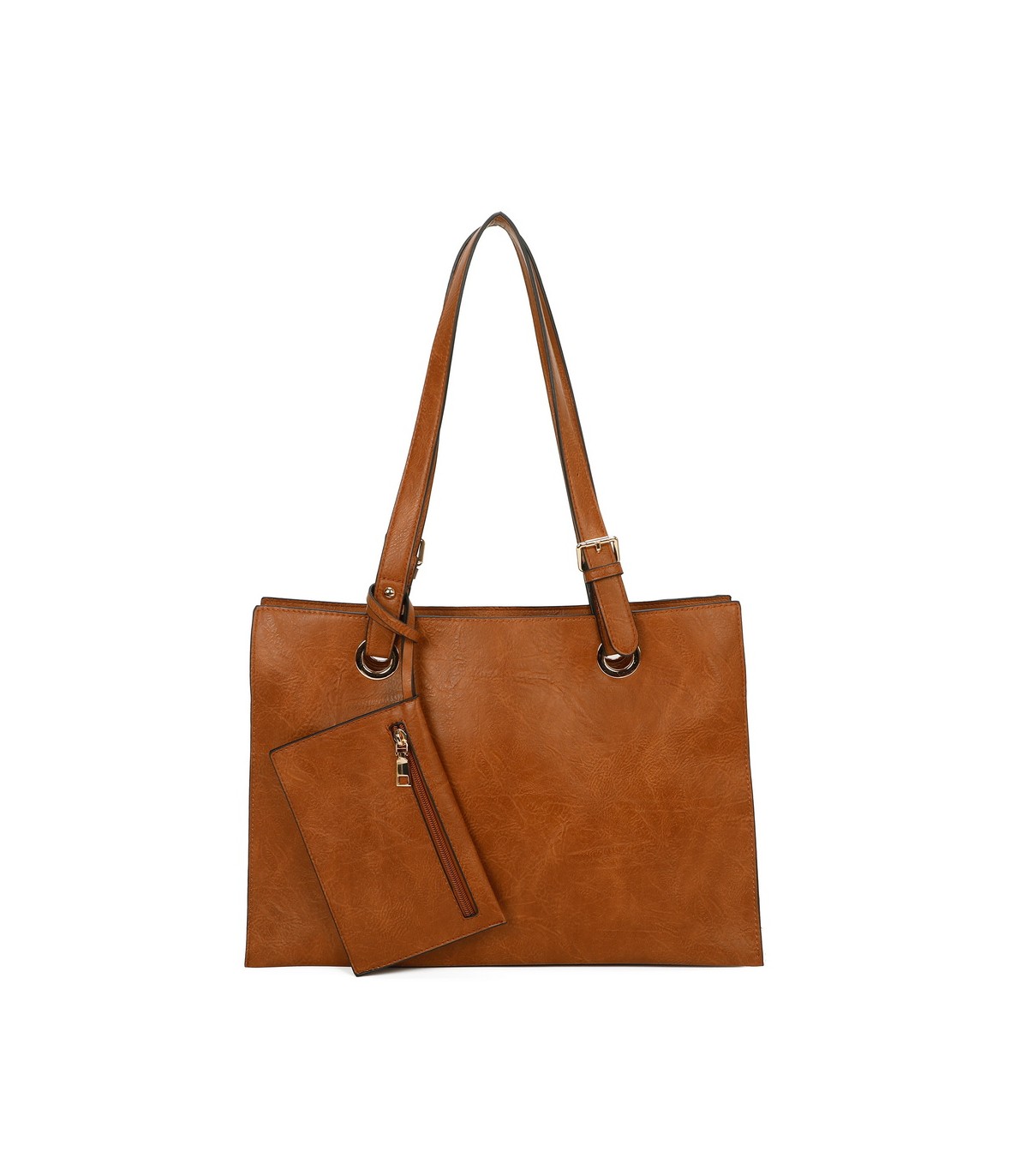 T11708 - Bolso bandolera con 3 compartimentos y monedero a juego